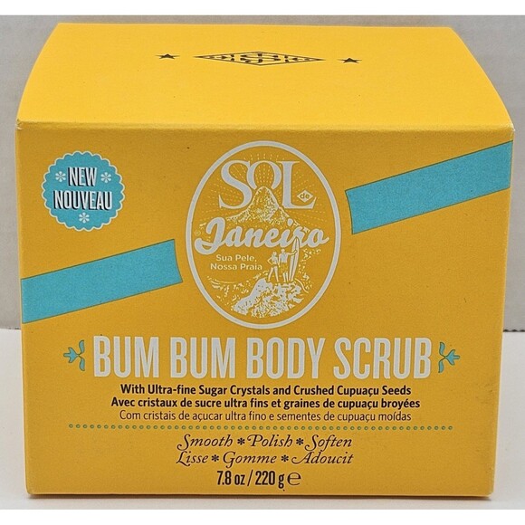Bum Bum Body Scrub by Sol De Janeiro, 7.8 oz Body Scrub 220g NIP - Picture 1 of 4